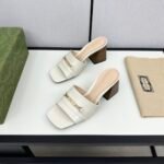 Gucci Signoria Slide Sandal In White 786595 Aaboc 9540 - Image 5