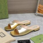 Gucci Gg Crystal Slippers Gold - Image 4