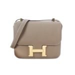 Hermes Constance Epsom Ck18 Etoupe Rose Gold Hardware 18Cm