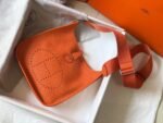Hermes Clemence Evelyne Pm 25Cm Orange Feu - Image 7