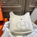Hermes Clemence Evelyne PM 25Cm White - Image 2