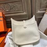 Hermes Clemence Evelyne PM 25Cm White - Image 3
