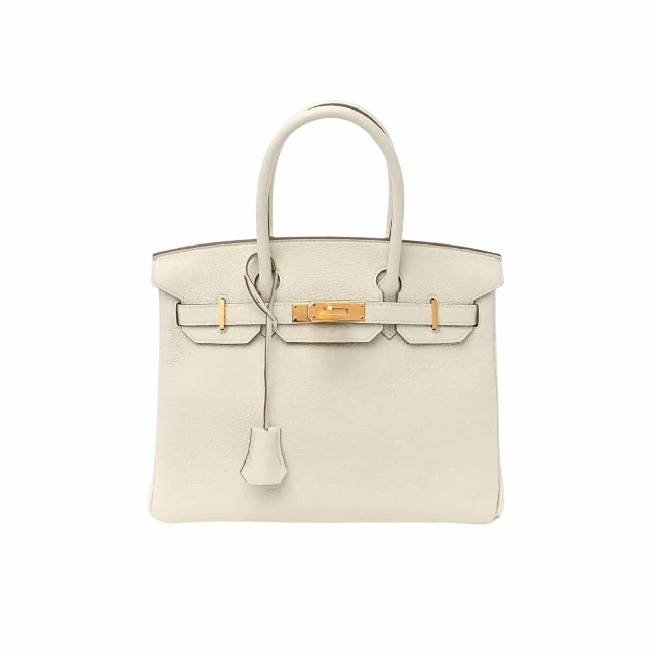 HMWW-1 Hermes Birkin 30 Togo Mushroom White 30Cm - Image 1
