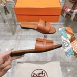 Hermes Giulia Sandal Brown H231056Z A3360 - Image 6