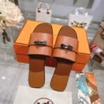Hermes Giulia Sandal Brown H231056Z A3360 - Image 7