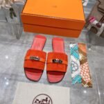 Hermes Giulia Sandal Orange H232130Z 5H360 - Image 4