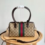 Gucci Borsetto Medium Boston Bag GG Canvas Sand And Brown 28Cm 866732 FAFV9 9653 - Image 2