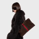 Gucci Borsetto Large Boston Bag Suede Leather Dark Brown 38Cm 866734 AAGIR 2146 - Image 5