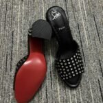 Christian Louboutin Jane 85 Black Strass Mules 1240729T023 - Image 6