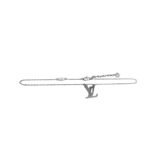 Louis Vuitton LV Logo Silver Necklace