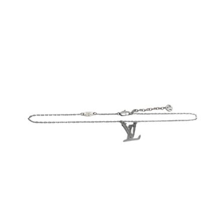 Louis Vuitton LV Logo Silver Necklace