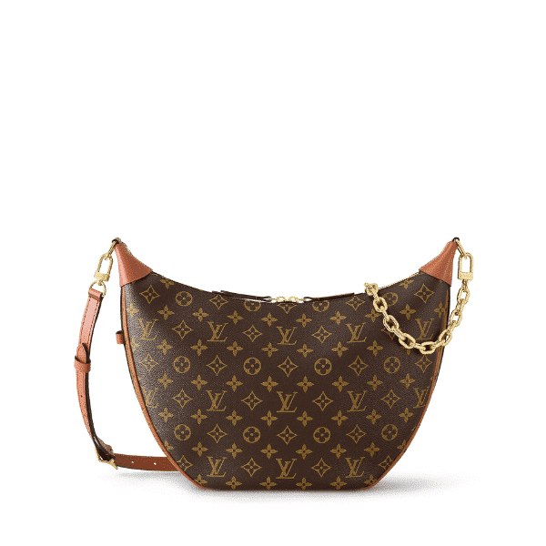 LVBAGS-1-61 Louis Vuitton Loop Hobo Monogram Canvas Brown 40Cm M46311 - Image 1