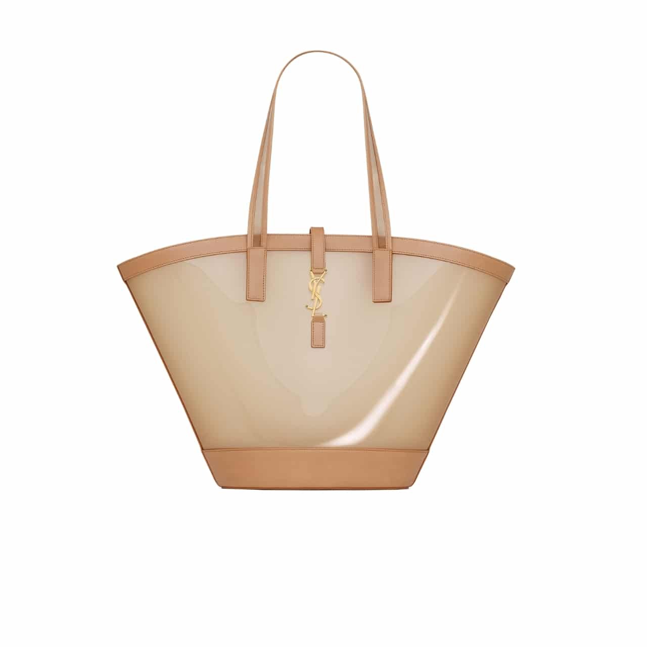 xr:d:DAF4OnkYemU:1454,j:7681311208402473051,t:24031808 Saint Laurent Panier Medium In Vinyl And Vegetable Tanned Leather Brown 28 Cm 773697Fac0F2275 - Image 1