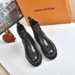 Louis Vuitton Lv Beaubourg Ankle Boots Smooth Leather Black 1A8949 - Image 4