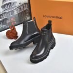 Louis Vuitton Lv Beaubourg Ankle Boots Smooth Leather Black 1A8949 - Image 2