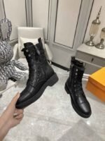Louis Vuitton Citizen Flat Ranger Boot Monogram Black 1Aday2 - Image 2