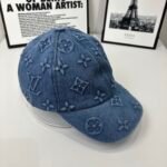 Louis Vuitton Monogram Denim Baseball Cap In Blue - Image 3