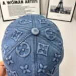Louis Vuitton Monogram Denim Baseball Cap In Blue - Image 7