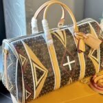 Louis Vuitton Keepall Bandoulière Monogram Canvas Brown And Yellow 45cm - Image 3