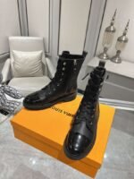 Louis Vuitton Citizen Flat Ranger Boot Leather Black - Image 5