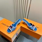 Louis Vuitton Kitten Mule Denim Blue - Image 9