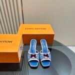 Louis Vuitton Kitten Mule Denim Blue - Image 7