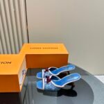 Louis Vuitton Kitten Mule Denim Blue - Image 6