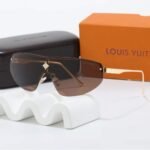 Louis Vuitton Cyclone Mask Sunglasses Brown With Silver - Image 3