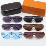 Louis Vuitton Cyclone Mask Sunglasses Brown With Silver - Image 2