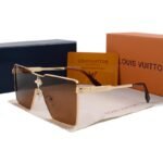 Louis Vuitton Cyclone Metal Sunglasses Gold Hardware In Tea - Image 2