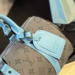 Louis Vuitton Keepall Bandoulière 25 Monogram Eclipse Reverse Coated Canvas Turquoise 25cm M11645 - Image 8