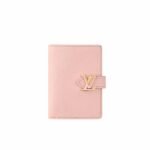 Louis Vuitton Lv Vertical Compact Wallet Taurillon Leather Rose 12Cm