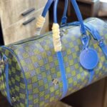 Louis Vuitton Keepall Bandoulière Blue Green 45cm - Image 5
