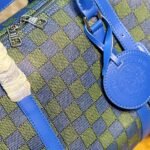 Louis Vuitton Keepall Bandoulière Blue Green 45cm - Image 8
