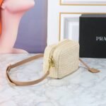 Prada Raffia Crochet Shoulder Bag Natural 20Cm 1Bh196 2A2T F0018 V Ouo - Image 8