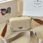 Prada Crochet Prada Brique Bag Natural 20Cm 2Vh173 2M2T F0018 V Nlo - Image 5