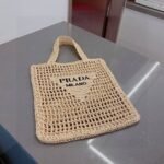 Prada Crochet Tote Bag Natural 38cm 1BG393 2C2T F0018 V OOO - Image 2