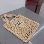 Prada Crochet Tote Bag Natural 38cm 1BG393 2C2T F0018 V OOO - Image 3