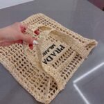 Prada Crochet Tote Bag Natural 38cm 1BG393 2C2T F0018 V OOO - Image 4
