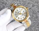 Rolex Datejust Roman Numeral Dial Oystersteel And Gold In White 41mm - Image 2