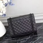 Saint Laurent Envelope Large Bag In Mix Matelassé Grain De Poudre Embossed Leather Black 31Cm 600166Bow981000 - Image 7