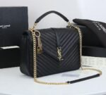 Saint Laurent College Large Chain Bag Black 25Cm 600278Brm071000 - Image 8