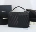 Saint Laurent College Large Chain Bag Black 32Cm 600278Brm041000 - Image 7