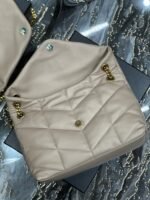 Saint Laurent Puffer Medium In Leather Gold Hardware Beige 35cm 5774751EL072721 - Image 8
