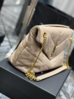 Saint Laurent Puffer Medium In Leather Gold Hardware Beige 35cm 5774751EL072721 - Image 4