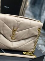 Saint Laurent Puffer Medium In Leather Gold Hardware Beige 35cm 5774751EL072721 - Image 5