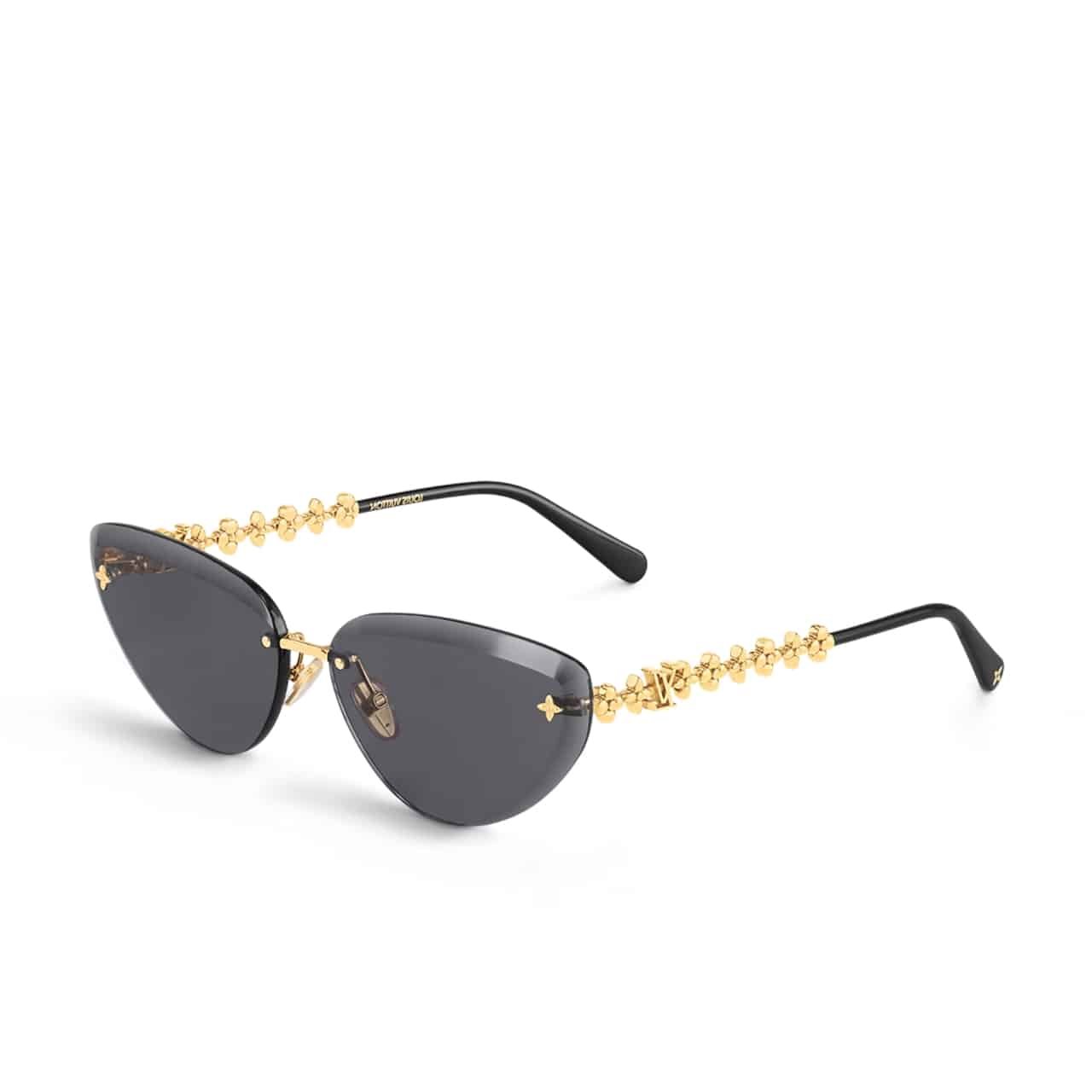 TBB-1-2 Louis Vuitton Lv Bloom Cat Eye Glasses Black Z2138u - Image 1