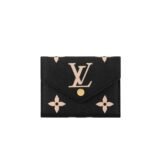Louis Vuitton Victorine Wallet Black And Beige 12Cm M80968