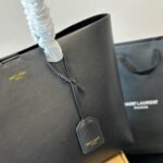 Saint Laurent Shopping In Leather Tote Bag Black 33Cm 600281Csv0J1000 - Image 6