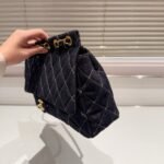Chanel Classic Flap Bag In Denim Dark Blue 30Cm - Image 6